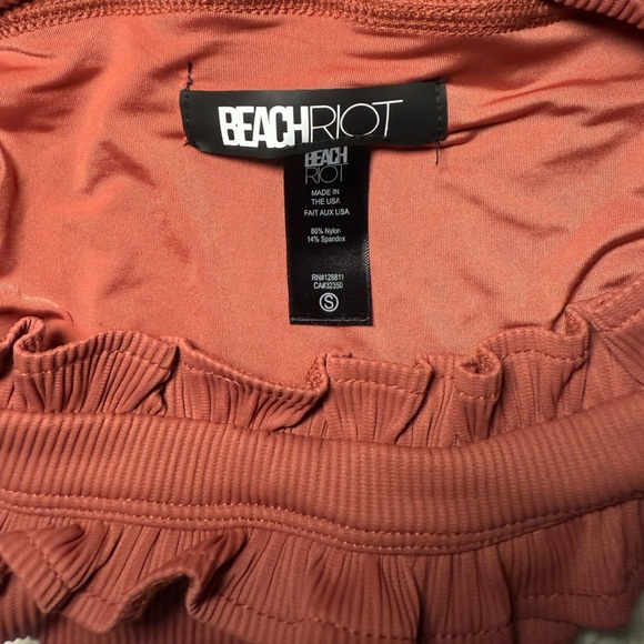 Beach Riot Ruffled Bikini Bottom in Rust - Picture 3 of 3